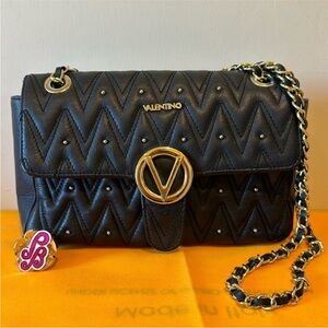 Valentino Black Quilted Shoulder Bag
